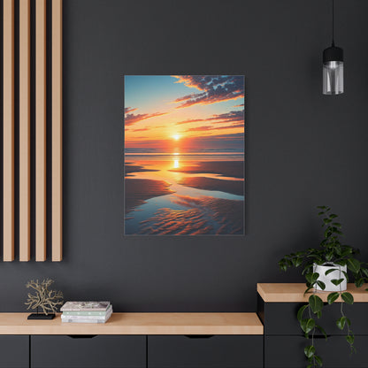 Golden Tide Reflection Sunset Wall Art & Canvas Prints