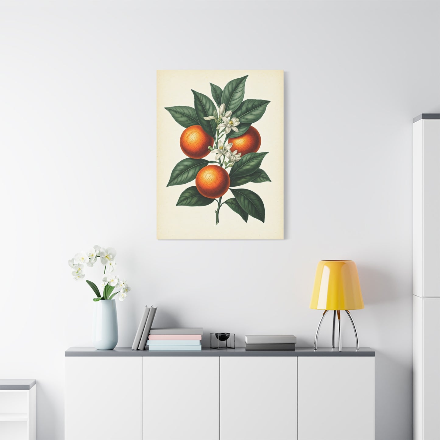 Oranges and Blossoms Illustration Wall Art & Canvas Prints
