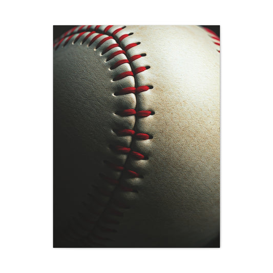 Close-Up Baseball Stitch Detail Wall Art & Canvas Prints