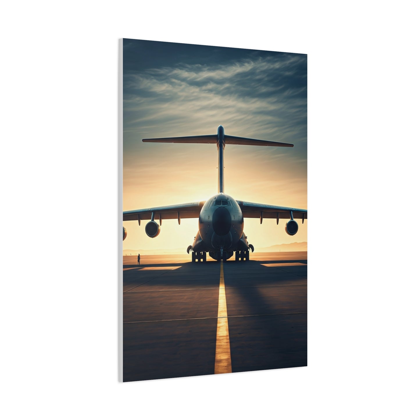 Golden Runway Departure Jet Wall Art & Canvas Prints