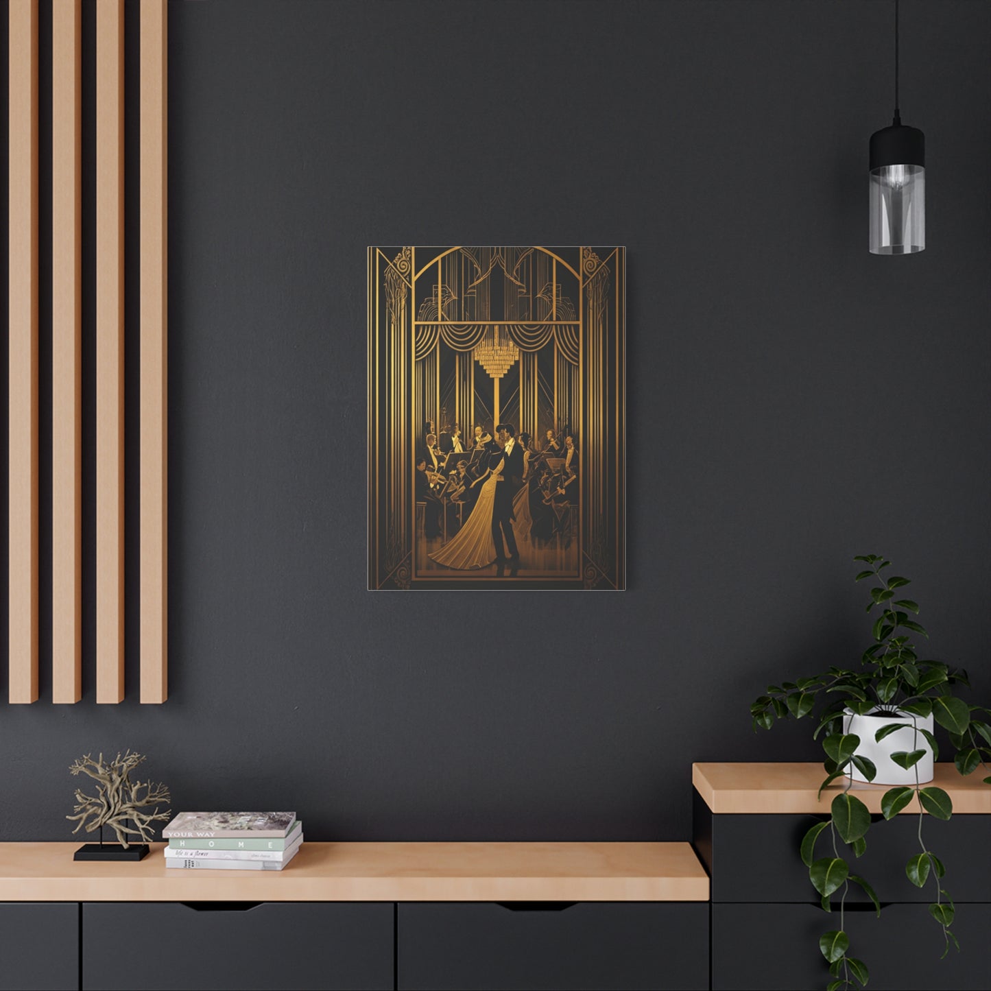 Midnight Ballroom Elegance Art Deco Wall Art & Canvas Prints