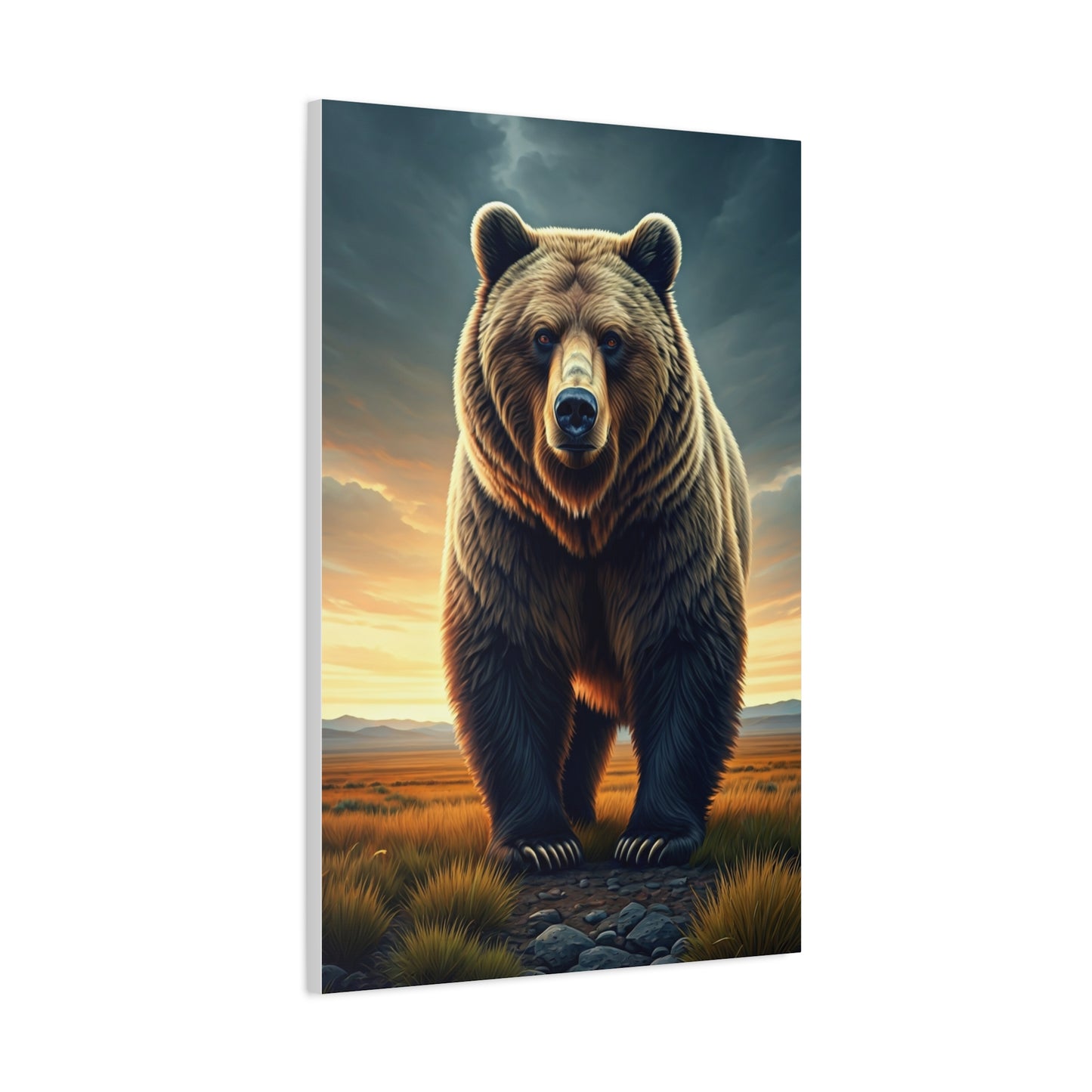 Golden Sunset Bear Landscape Wall Art & Canvas Prints