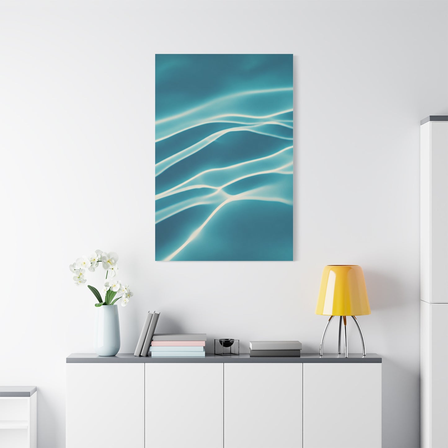 Aqua Light Ripple Wall Art & Canvas Prints  Product Description