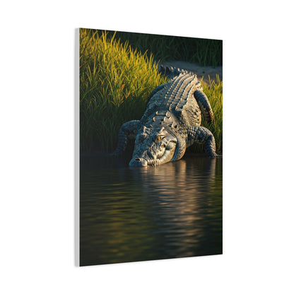 Crocodile Waterside Stillness Wall Art & Canvas Prints