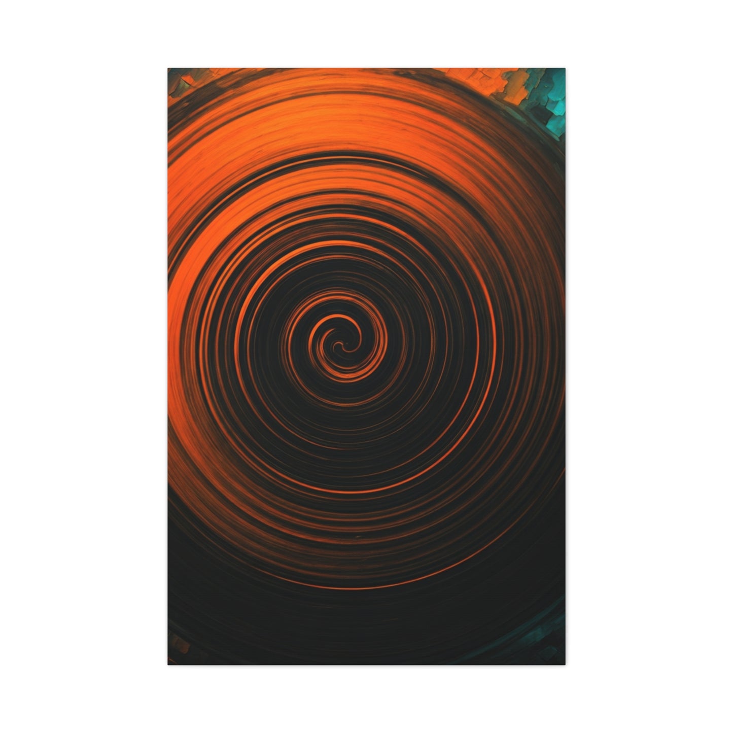 Amber Vortex Spiral Abstract Wall Art & Canvas Prints