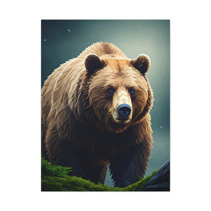 Golden-Toned Bear Portrait Wall Art & Canvas Prints
