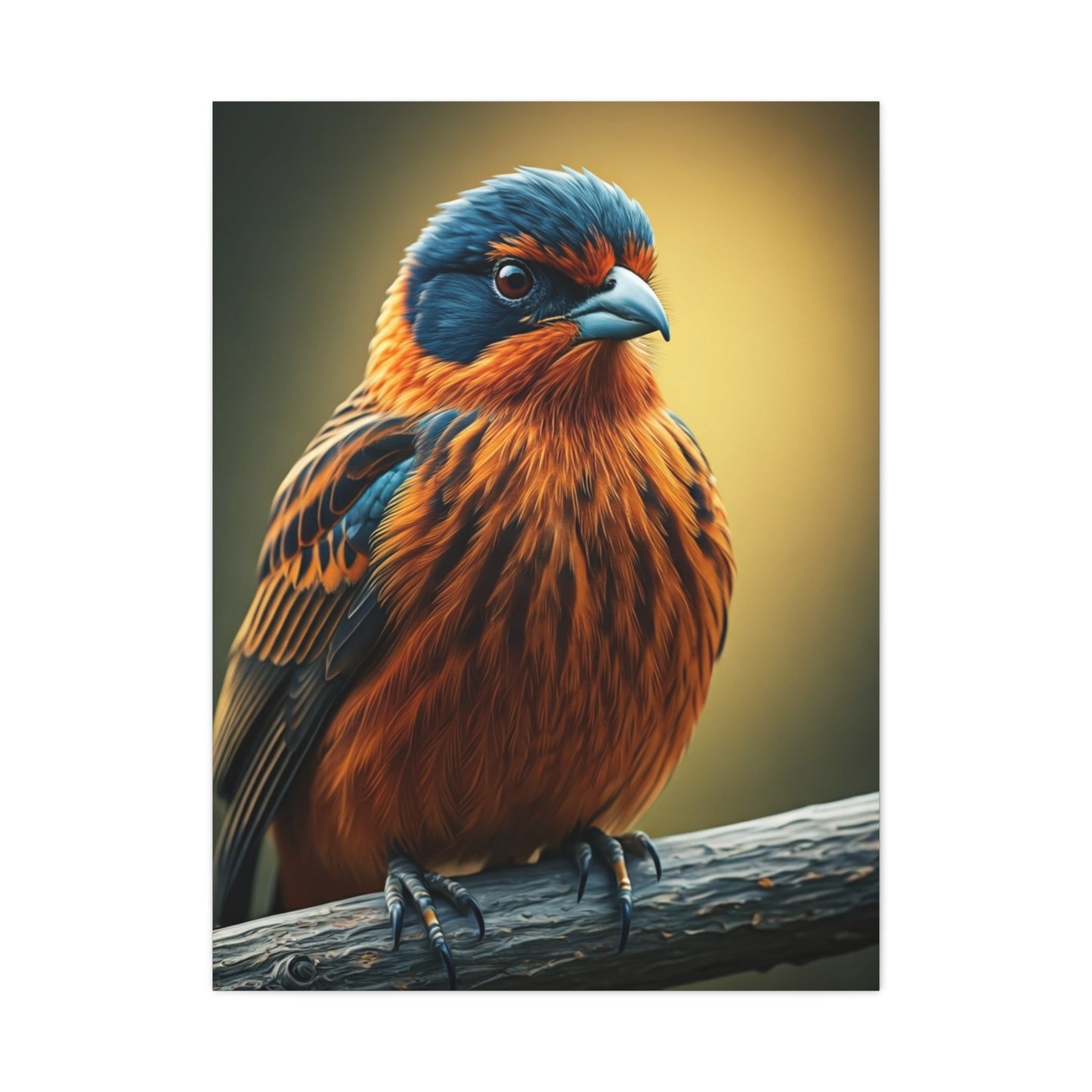 Golden Chest Songbird Portrait Wall Art & Canvas Prints
