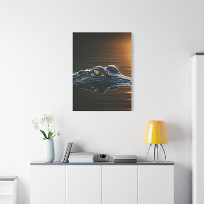 Crocodile Eye Emerging From Water Wall Art & Canvas Prints