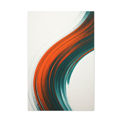 Curved Ember Flow Abstract Wall Art & Canvas Prints