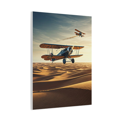 Desert Dawn Biplane Adventure Wall Art & Canvas Prints