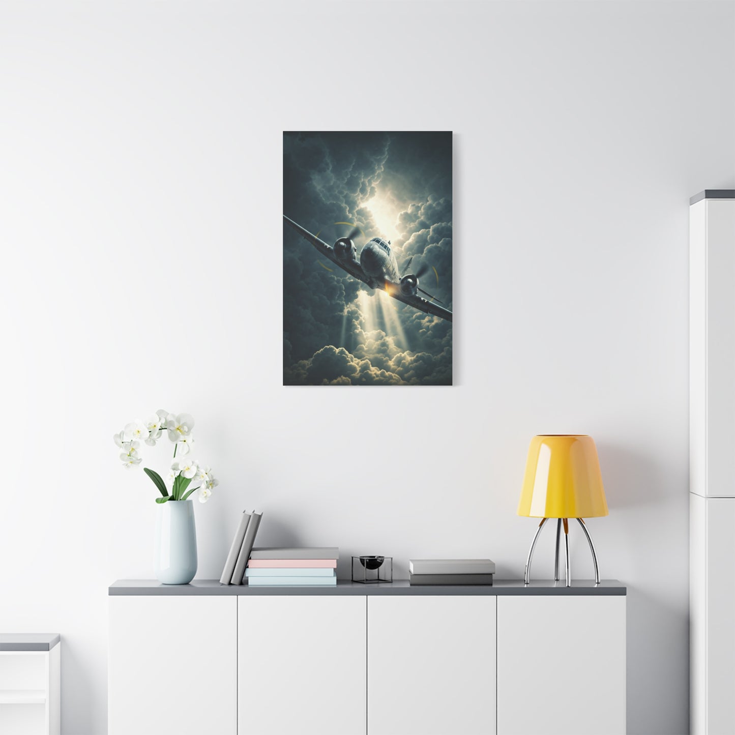 Lightning Storm Fighter Flight Wall Art & Canvas Prints