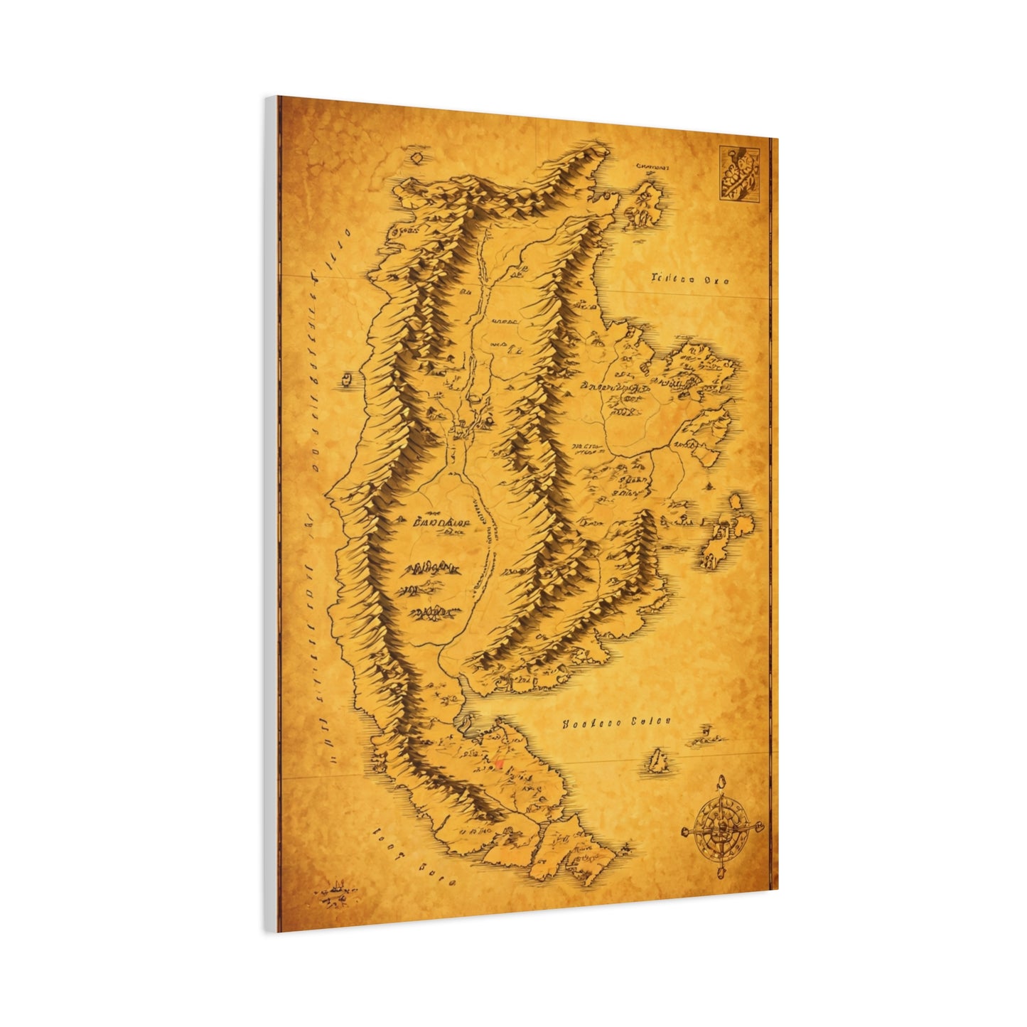 Desert Horizon World Map Adventure Wall Art & Canvas Prints