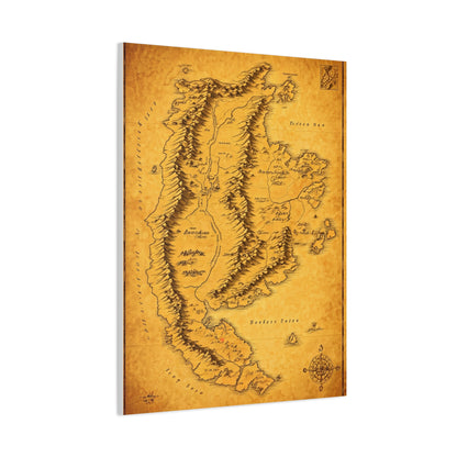 Desert Horizon World Map Adventure Wall Art & Canvas Prints