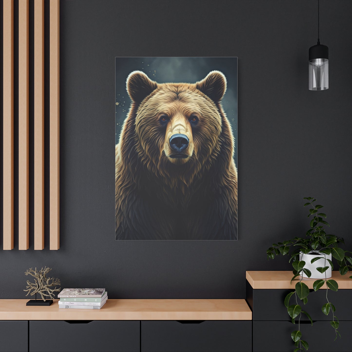 Geometric Style Brown Bear Wall Art & Canvas Prints