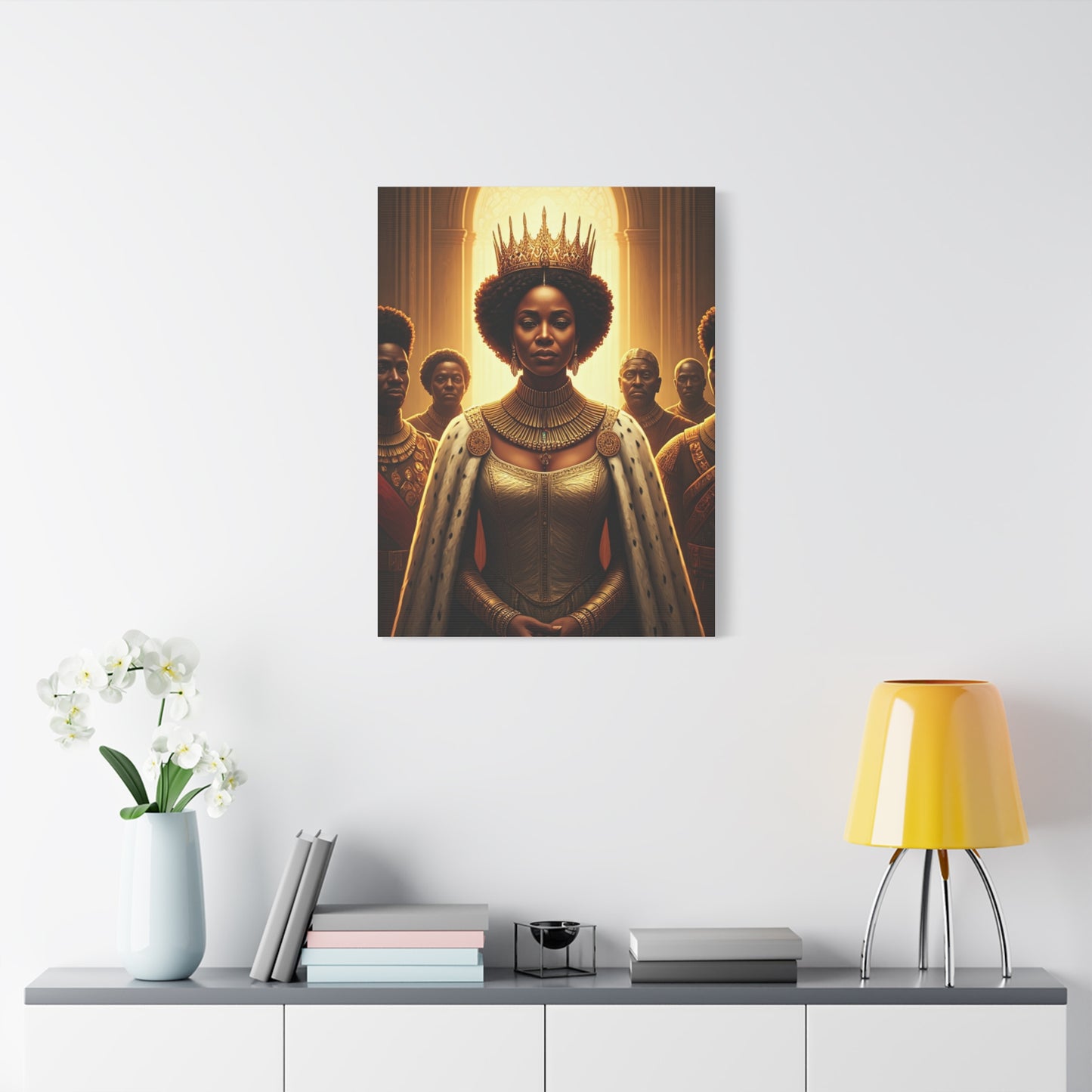 Golden Rain Regal Woman Wall Art & Canvas Prints