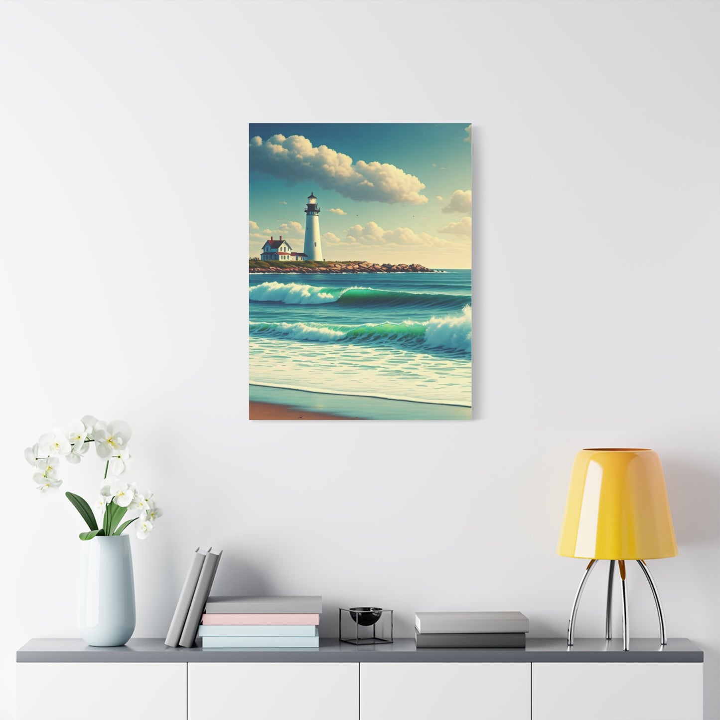 Lighthouse Waves Serenity Wall Art & Canvas Prints