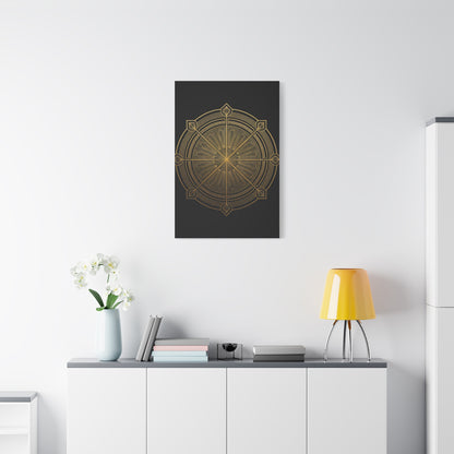 Golden Compass Deco Mandala Wall Art & Canvas Prints