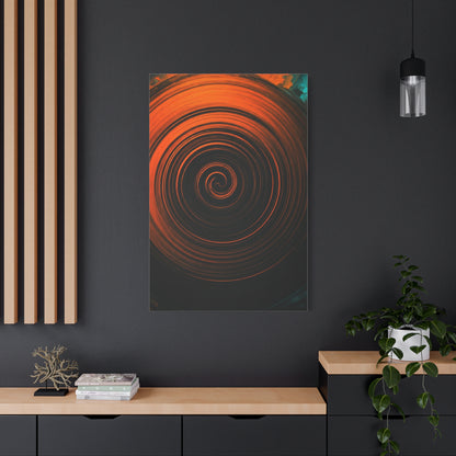 Amber Vortex Spiral Abstract Wall Art & Canvas Prints