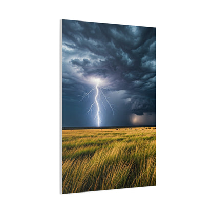 Lightning Storm Over Golden Plains Wall Art & Canvas Prints