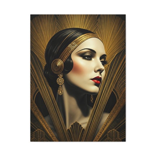 Glamorous Art Deco Portrait Wall Art & Canvas Prints