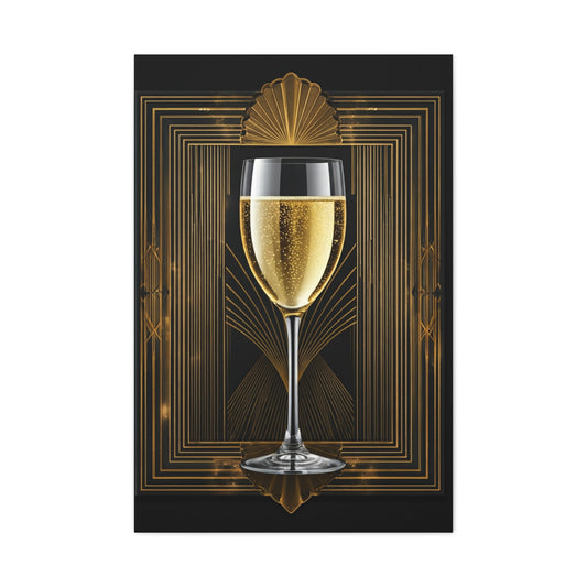 Champagne Celebration Art Deco Wall Art & Canvas Prints