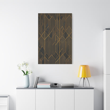 Golden Geometry Noir Wall Art & Canvas Prints