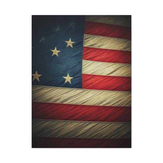 Vintage American Flag Heritage Wall Art & Canvas Prints