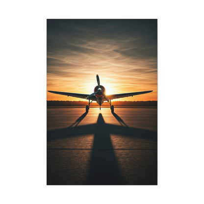 Golden Horizon Propeller Flight Wall Art & Canvas Prints