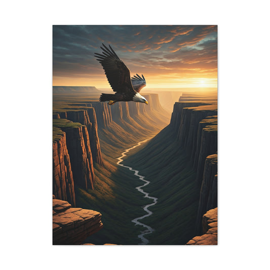 Eagle Over the Canyon Wall Art & Canvas Prints