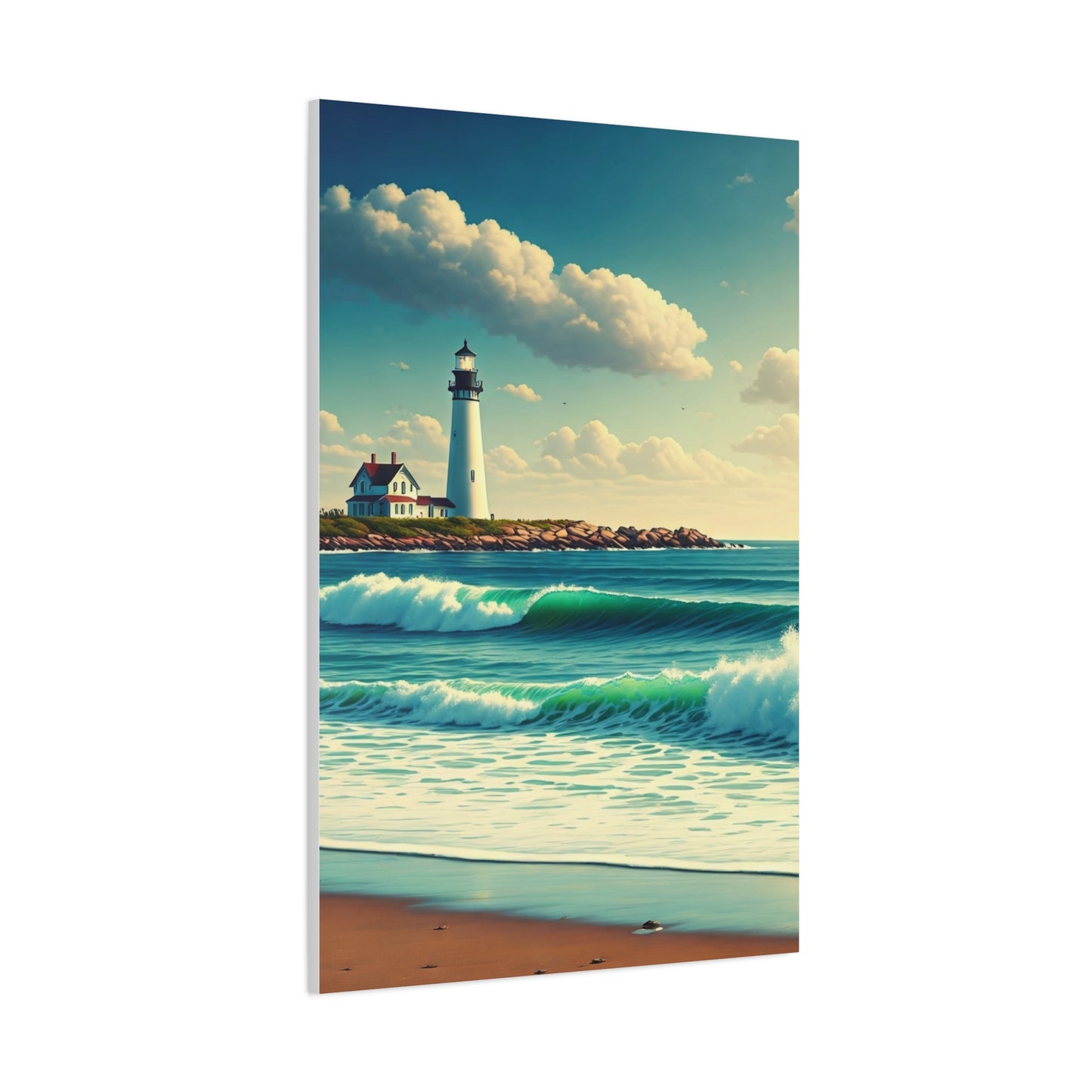 Lighthouse Waves Serenity Wall Art & Canvas Prints