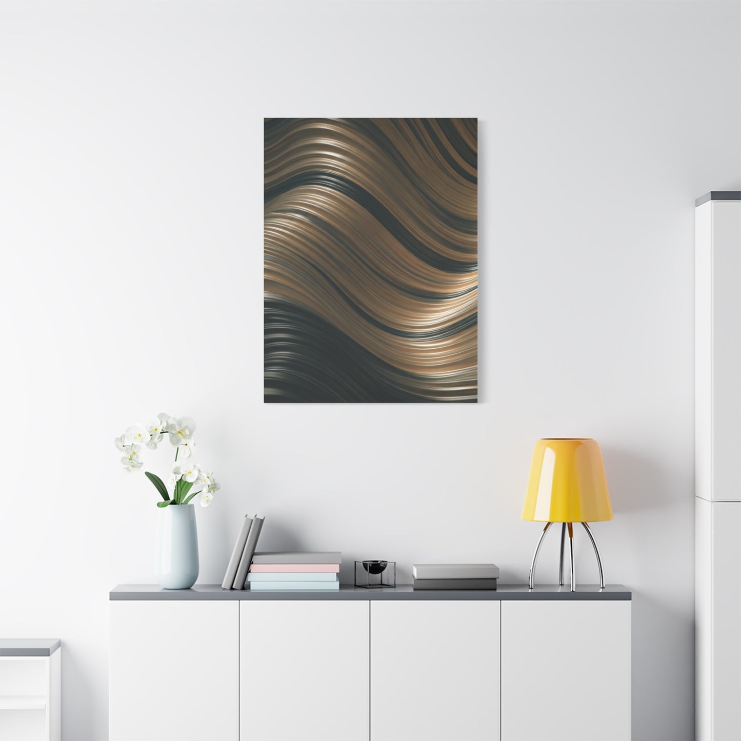 Gilded Waveform Abstract Wall Art & Canvas Prints