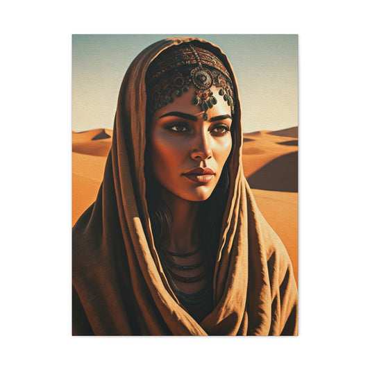 Desert Veil Bohemian Woman Wall Art & Canvas Prints