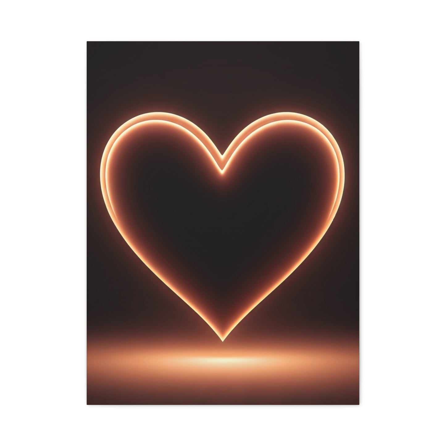 Luminous Heart Minimal Glow Wall Art & Canvas Prints