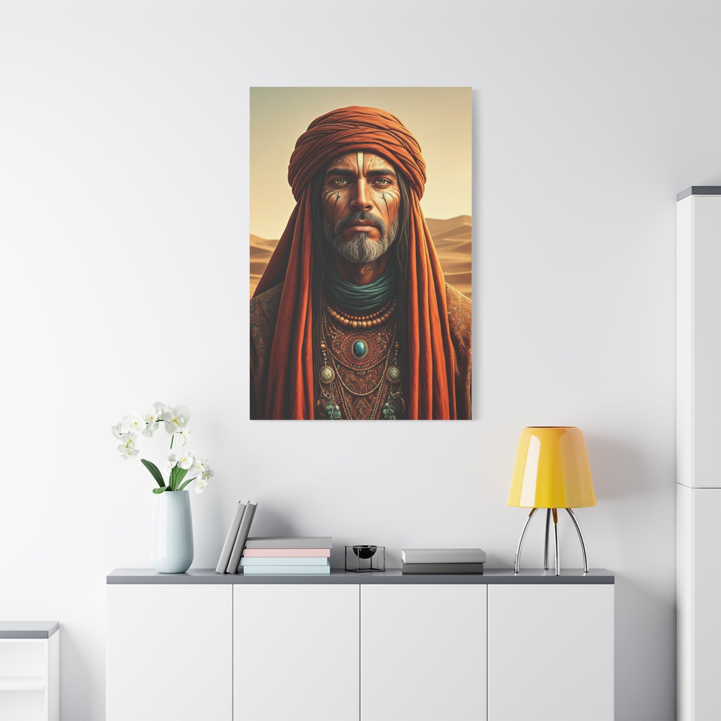 Desert Elder with Tribal Markings Wall Art & Canvas Prints