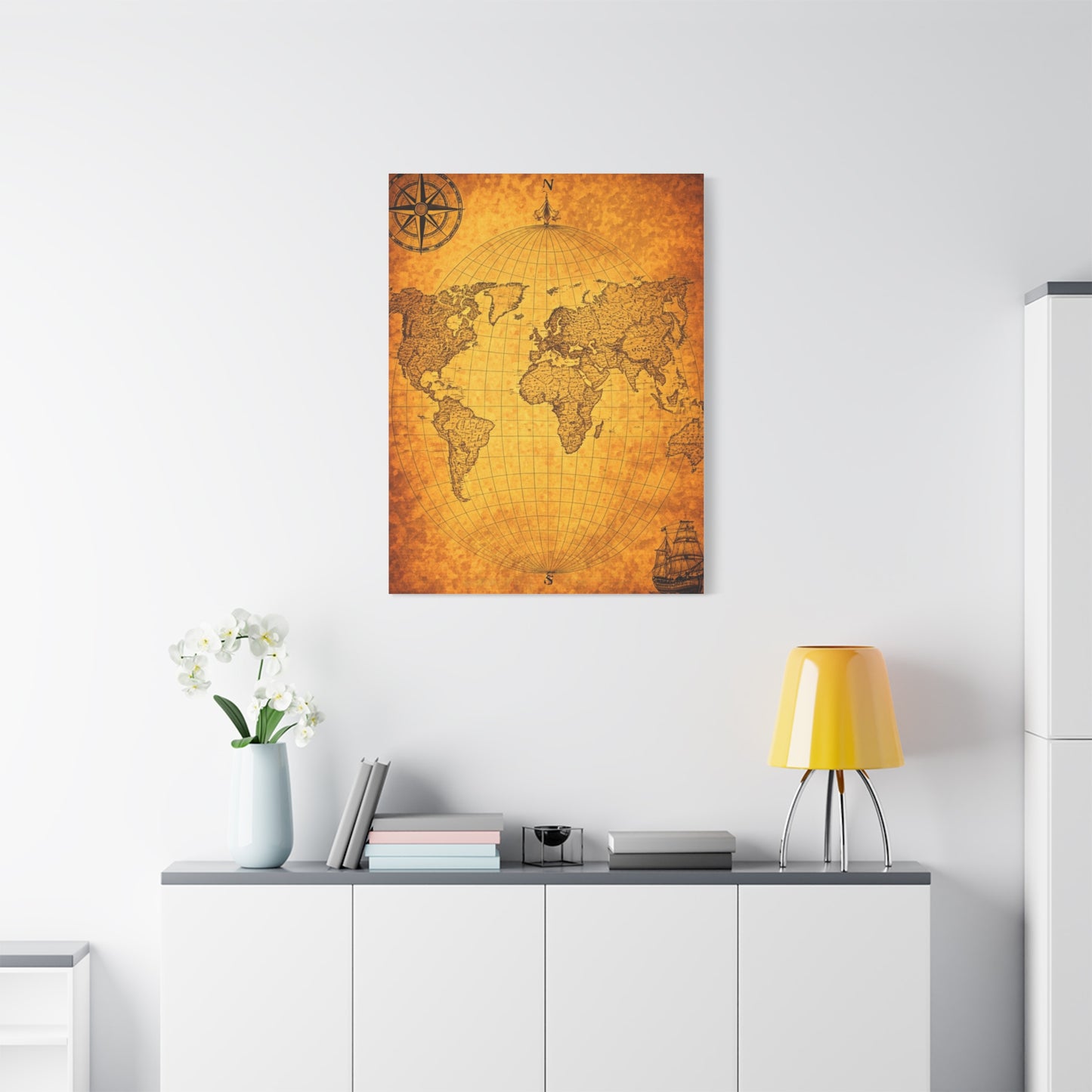Classic Globe World Map Wall Art & Canvas Prints