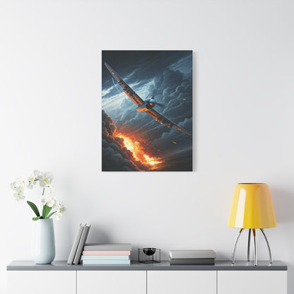 Firestorm Wing Dive Battle Scene Wall Art & Canvas Prints