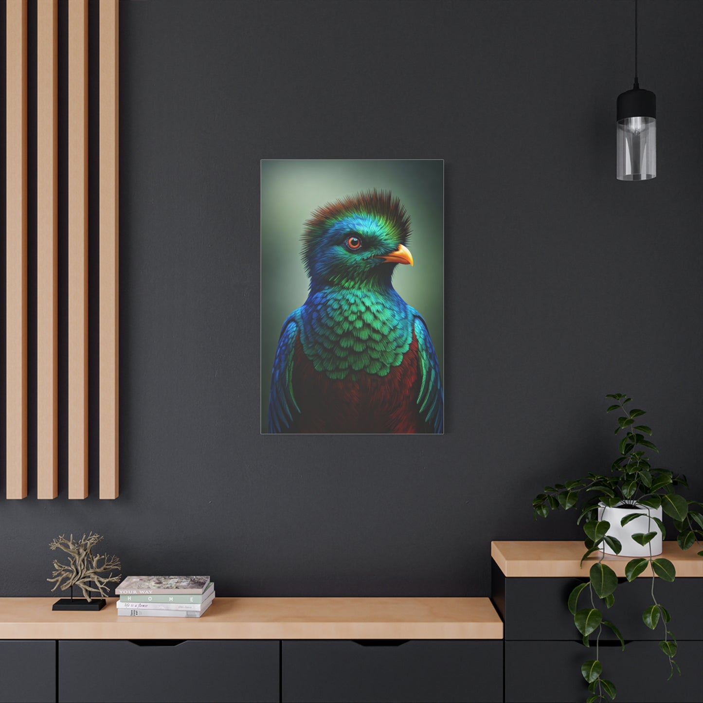 Iridescent Blue-Green Songbird Wall Art & Canvas Prints