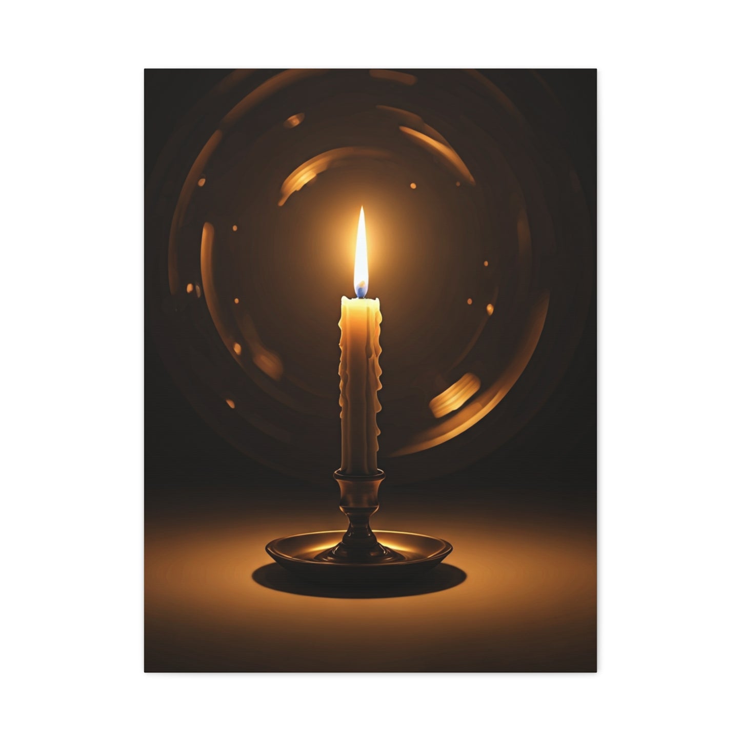 Candlelight Serenity Minimal Wall Art & Canvas Prints