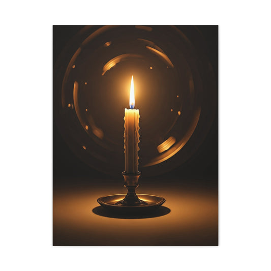 Candlelight Serenity Minimal Wall Art & Canvas Prints