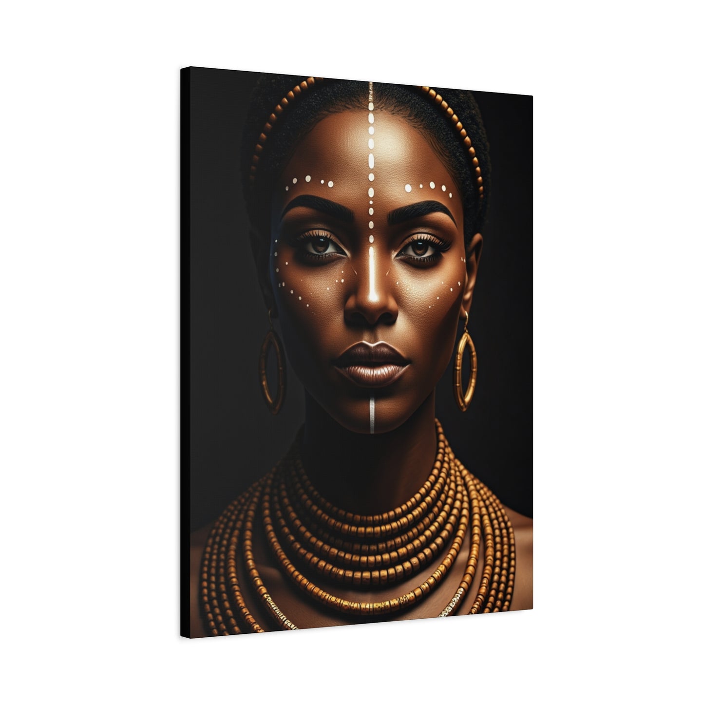 Golden Tribal Goddess Portrait Wall Art & Canvas Prints