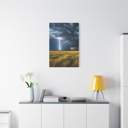 Lightning Storm Over Golden Plains Wall Art & Canvas Prints