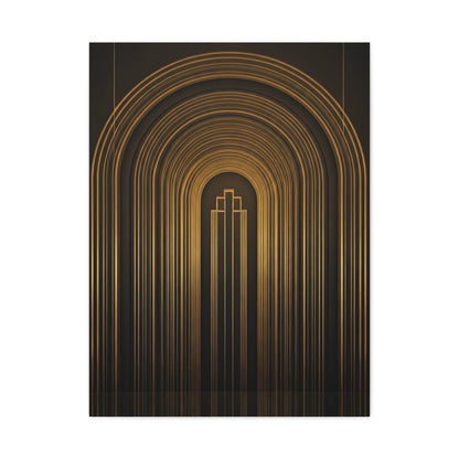 Grand Golden Archway Art Deco Wall Art & Canvas Prints