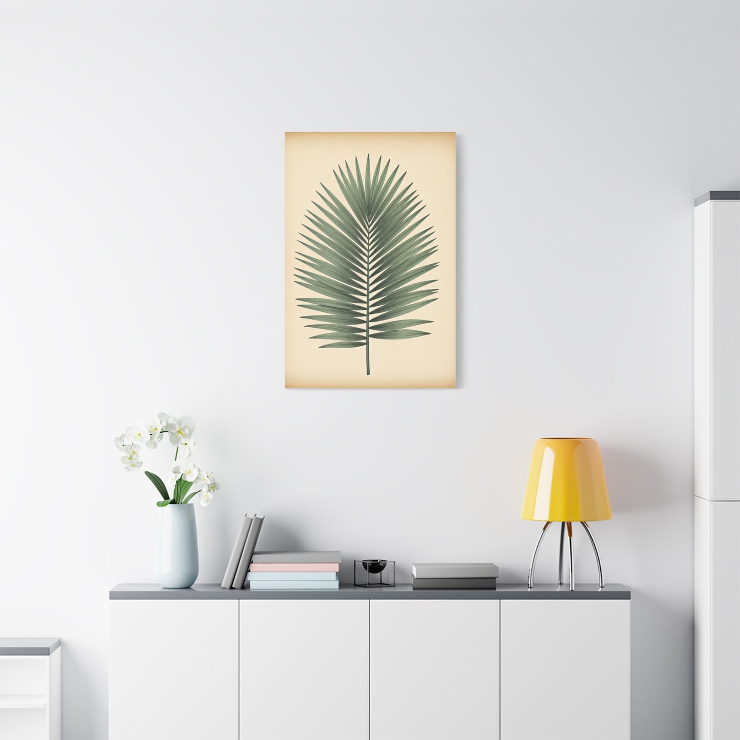 Palm Leaf Minimalist Illustration Wall Art & Canvas Prints