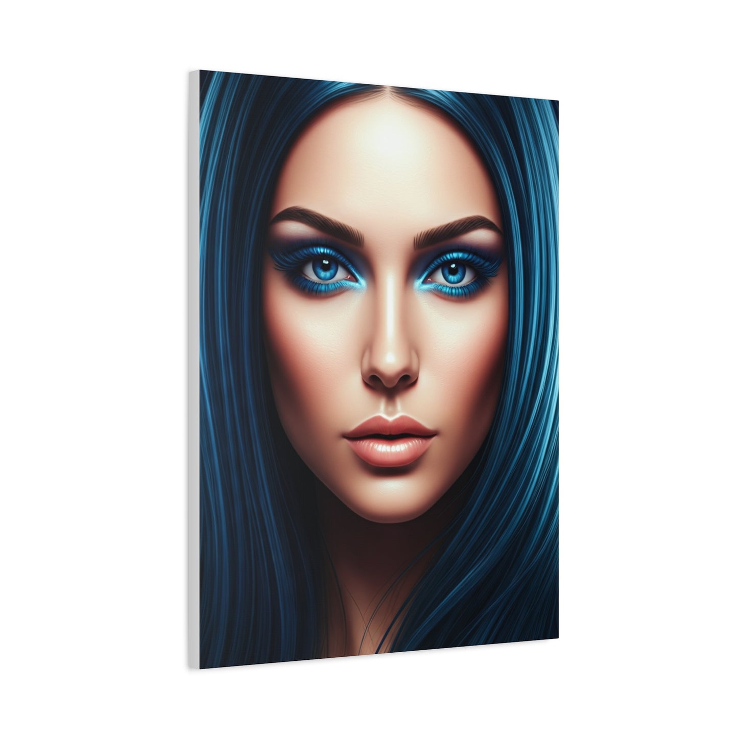 Symmetrical Blue Gaze Portrait Wall Art & Canvas Prints