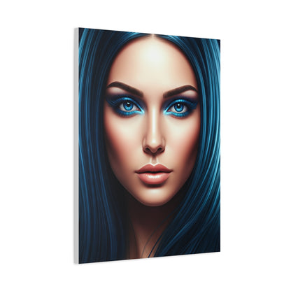 Symmetrical Blue Gaze Portrait Wall Art & Canvas Prints