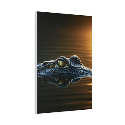 Crocodile Eye Emerging From Water Wall Art & Canvas Prints