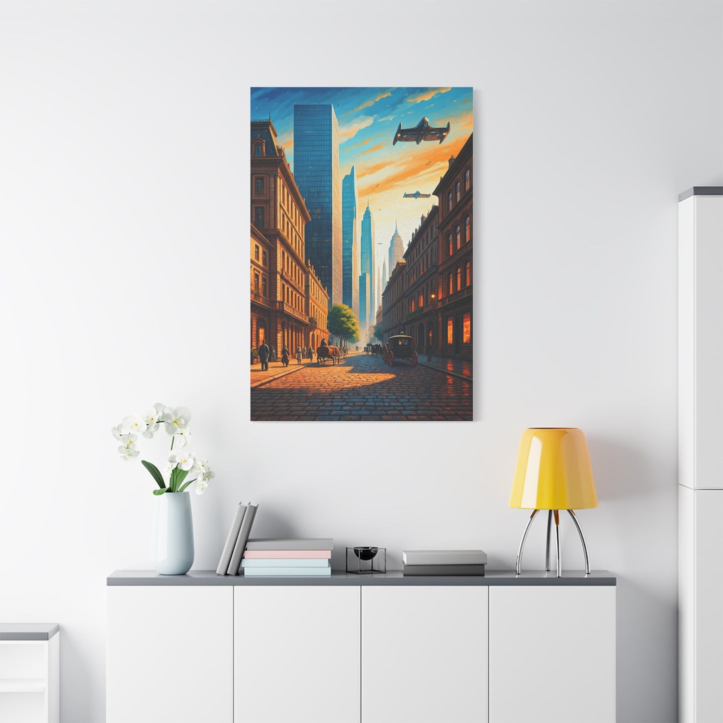 Futuristic Skyline Cityscape Wall Art & Canvas Prints