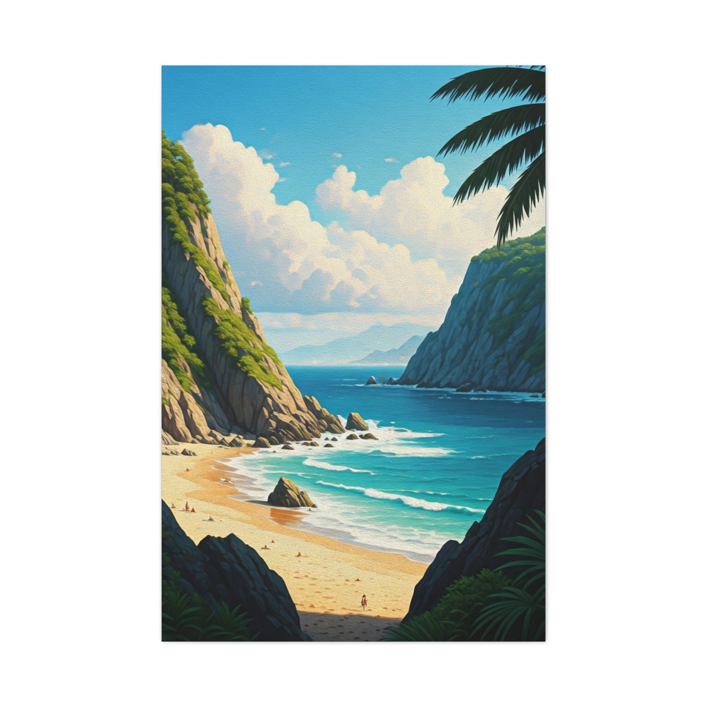 Hidden Cove Cliffside Beach Wall Art & Canvas Prints