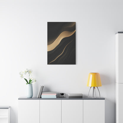 Golden Flow Abstract Wave Wall Art & Canvas Prints