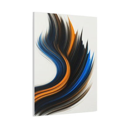 Blue and Gold Flow Abstract Wall Art & Canvas Prints